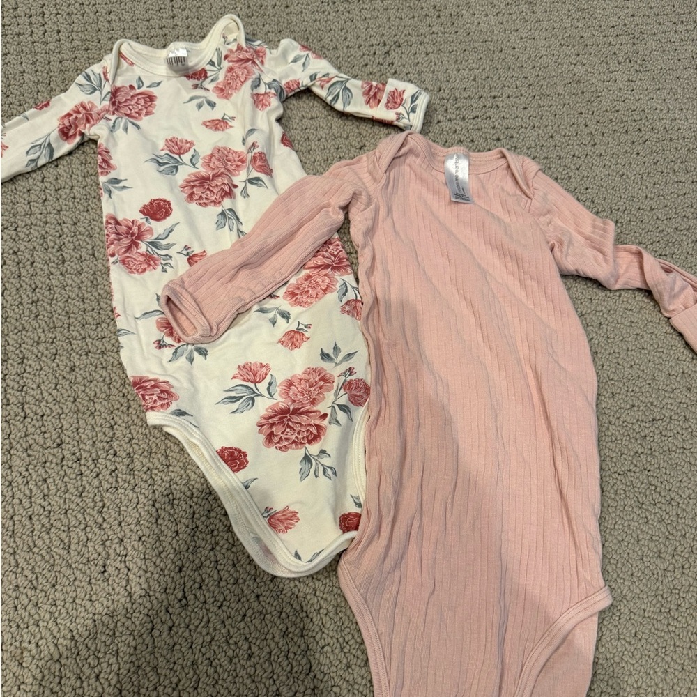 2 modern moments baby gowns